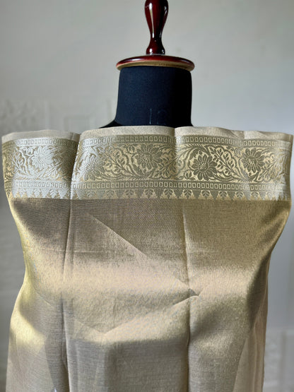 Gold tissue with threadwork butta banarasi silk saree Niaura