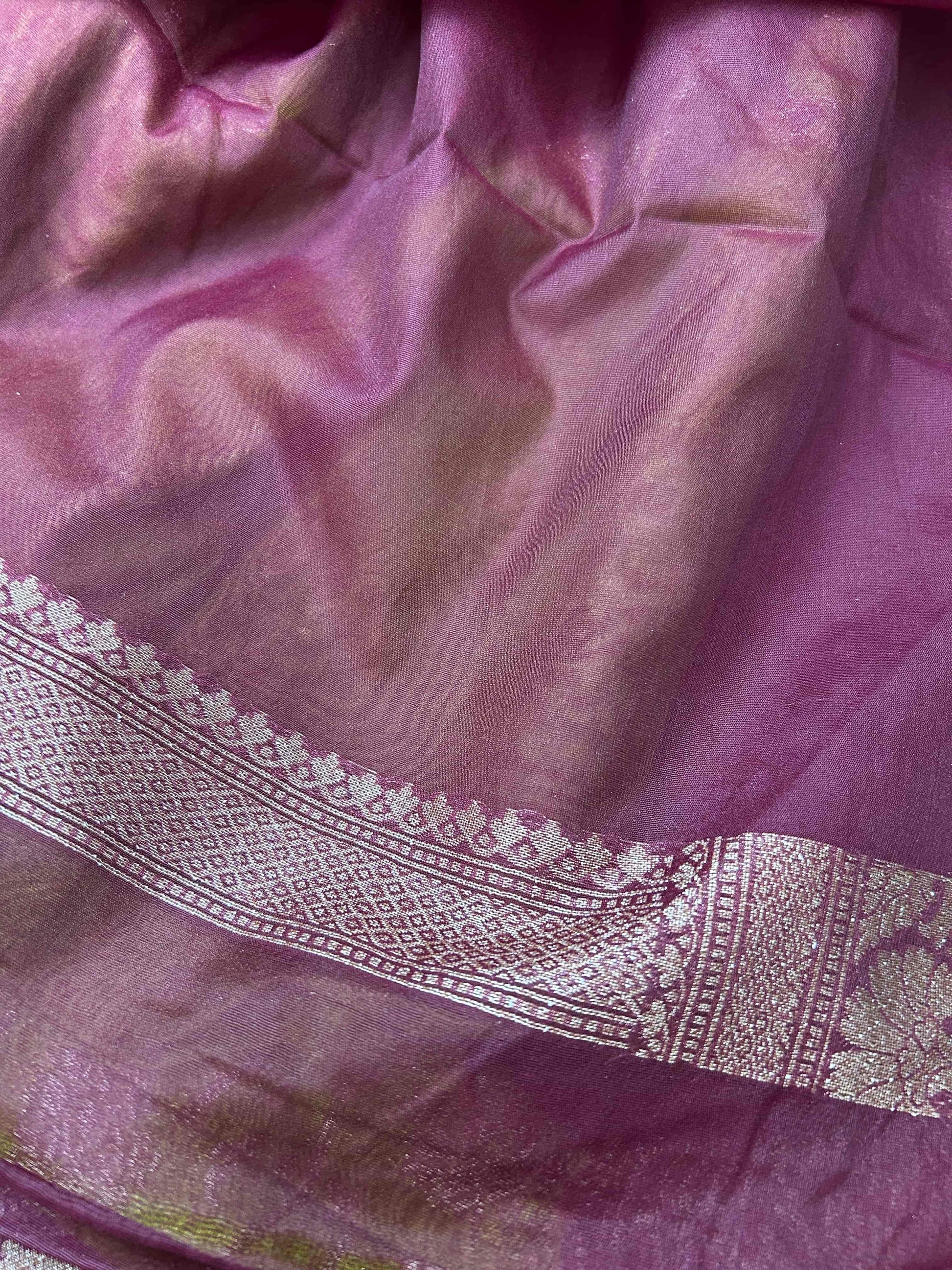 Green and coffee georgette banarasi silk saree Niaura