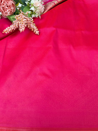 Pink meenakari premium katan banarasi silk saree Niaura