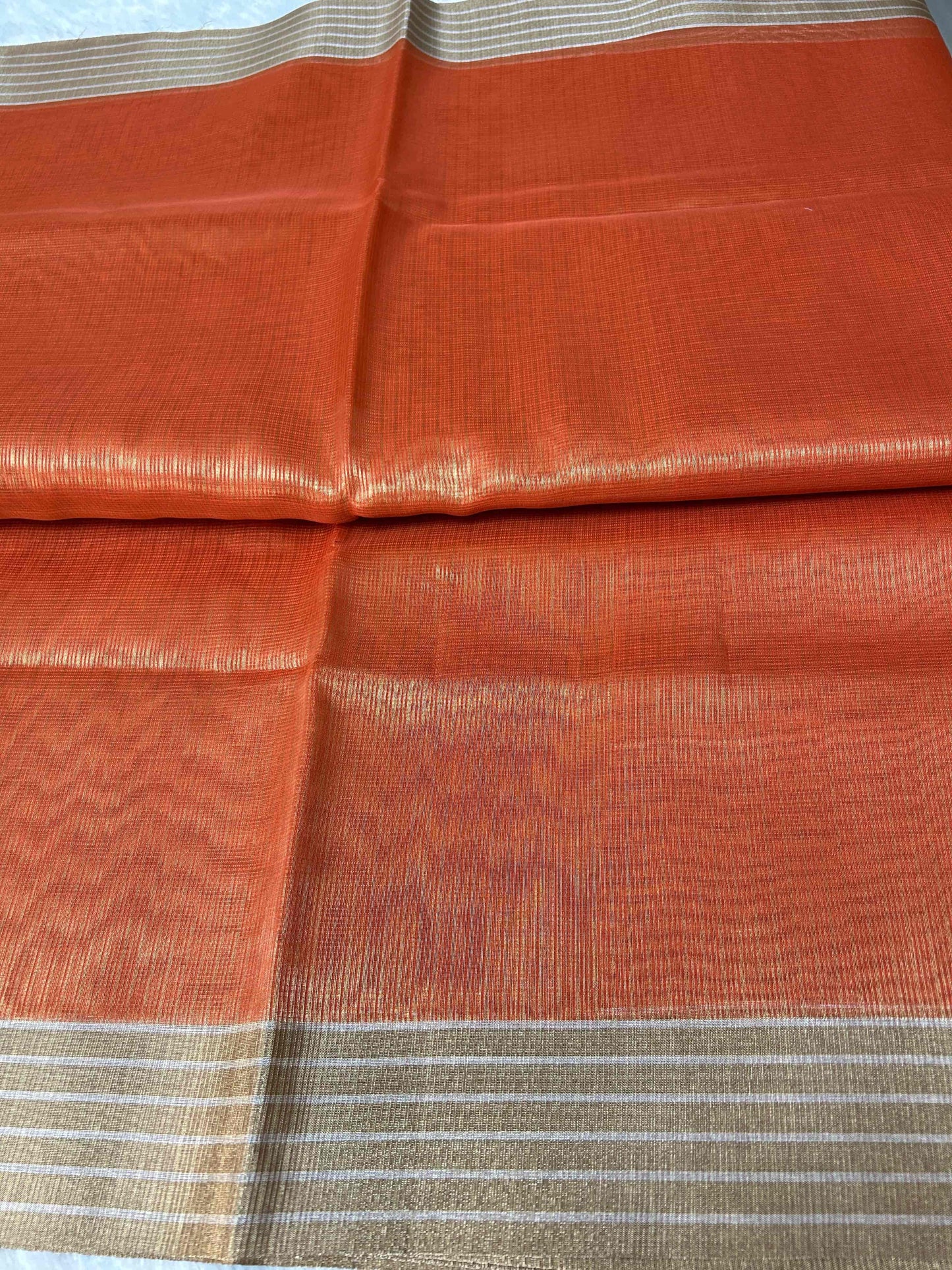 Organge kota tissue banarasi silk saree Niaura
