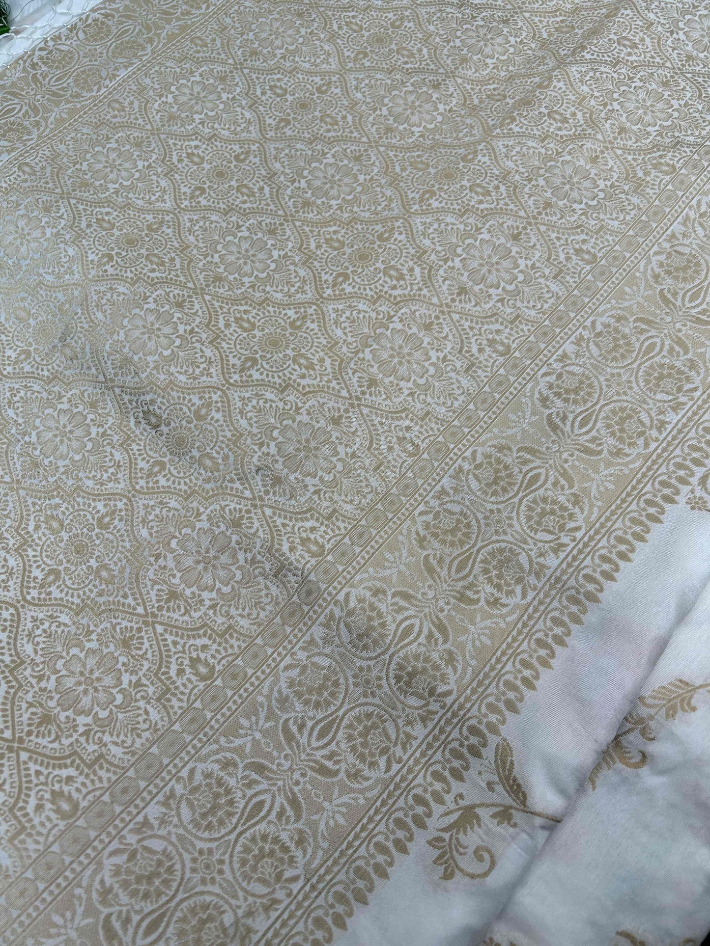 White meenakari designer soft banarasi silk saree Niaura